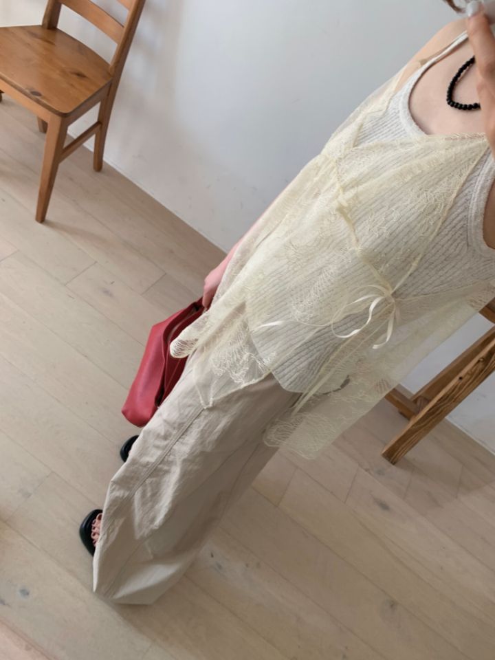 MARE韓國直郵東大門代購女裝新款休閑24春夏吊帶背心蕾絲MARE吊帶/背心