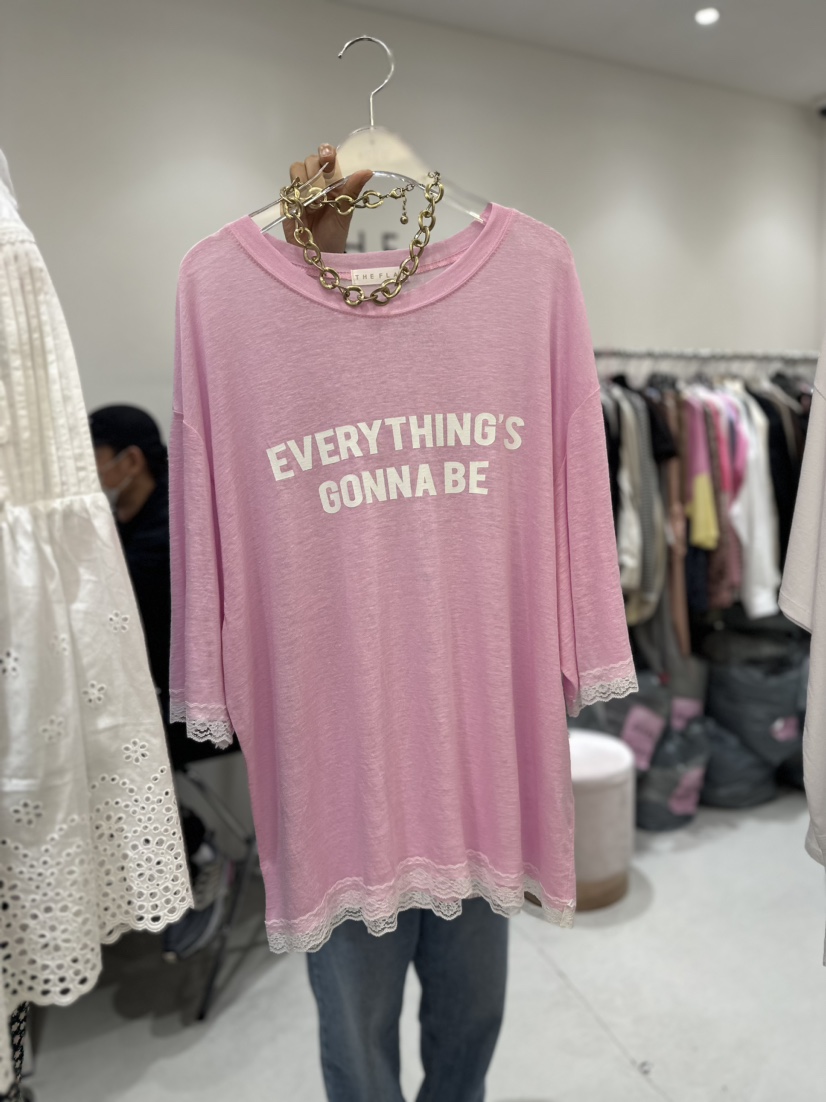 THEFLAT韓國直郵東大門代購女裝新品人氣真品推薦時尚T恤蕾絲VICTORIA QUEENT恤圖色2