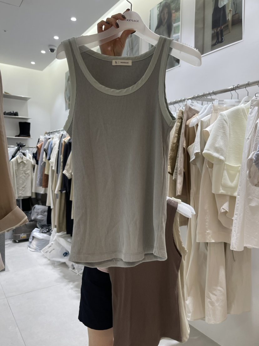 WOOD SAGE韓國直郵女裝新款真品職業人氣時尚休閑吊帶背心WOOD SAGE吊帶/背心圖色2