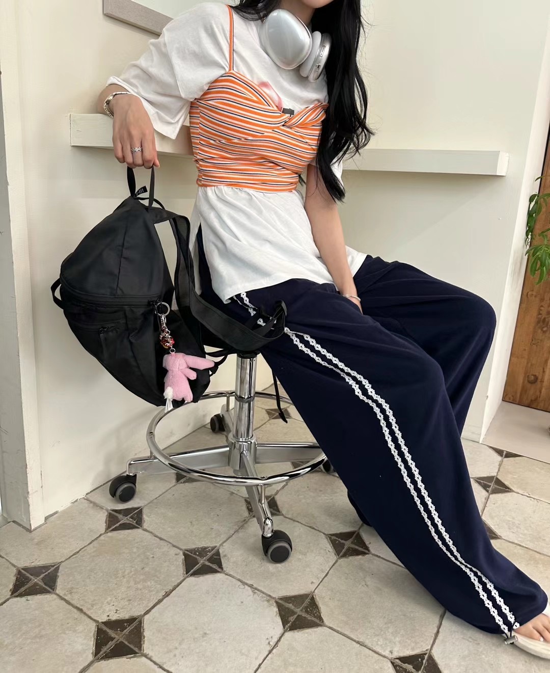 BLACK LADY韓國直郵東大門實拍女士新款推薦時尚人氣休閑褲BLACK LADY休閑褲