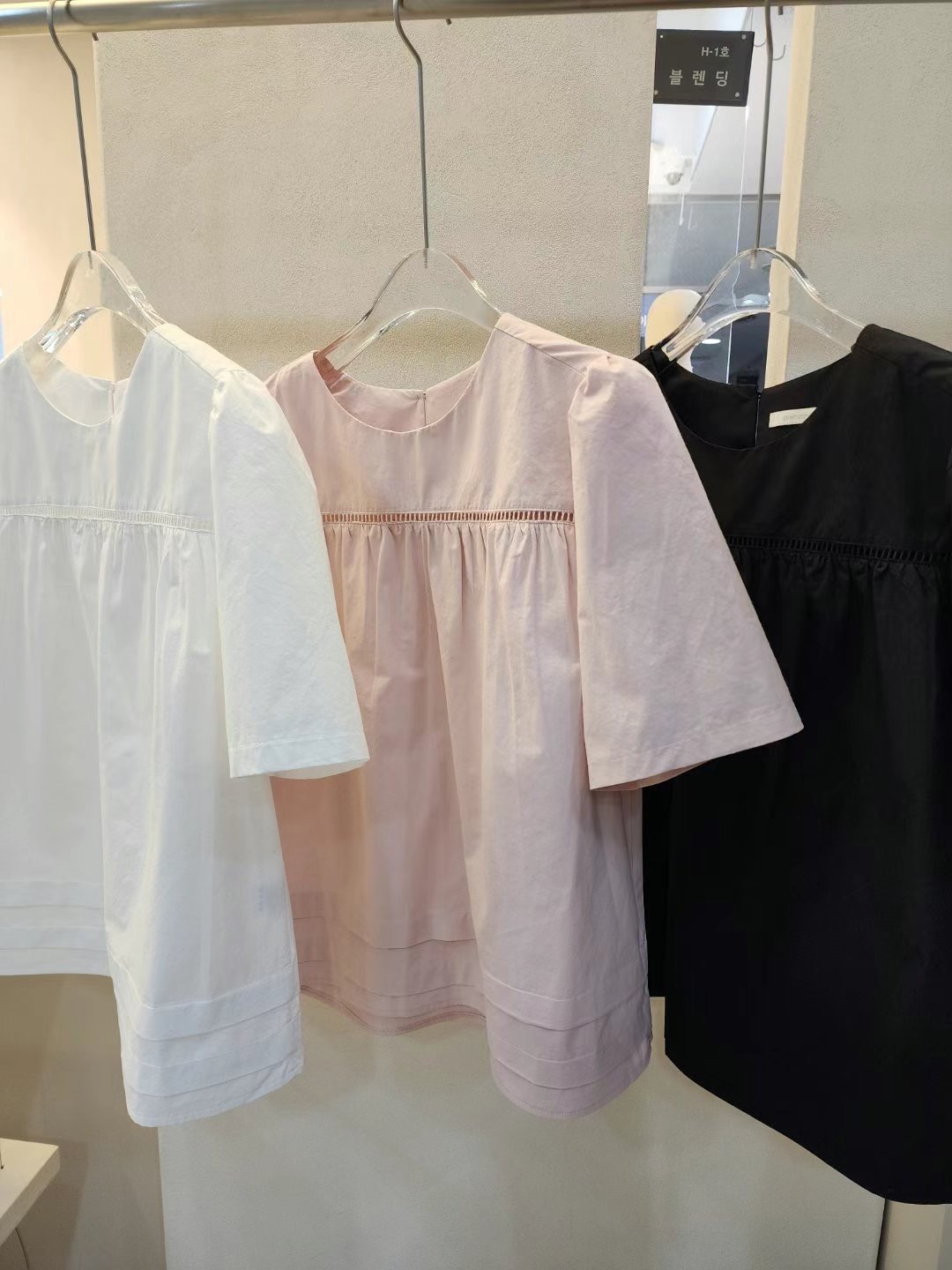 BLENDING韓國直郵東大門實拍女士新品人氣真品24春夏襯衫蕾絲衫BLENDING襯衫/蕾絲衫圖色2左二色