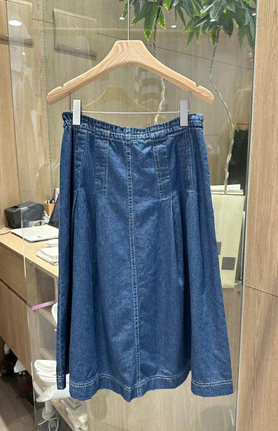 BUTTERING韓國直郵東大門代購女裝新品24春夏人氣長裙牛仔布OMAR___長裙