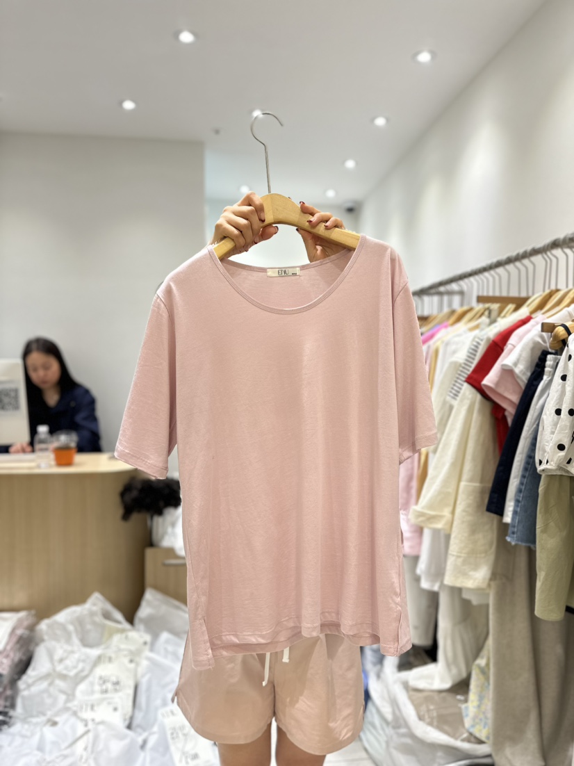EN.U韓國直郵東大門實拍女裝新品休閑人氣真品推薦職業T恤EN.UT恤圖色2