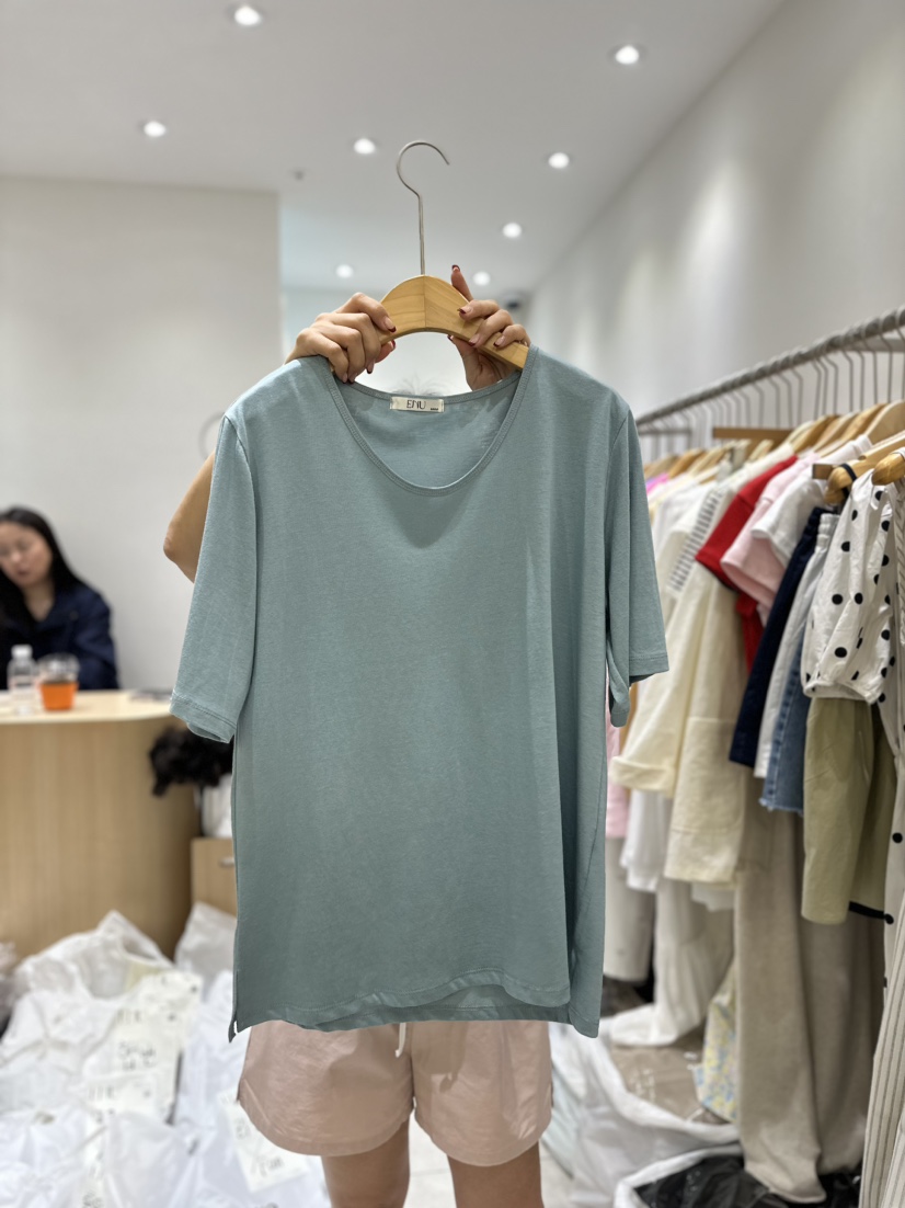 EN.U韓國直郵東大門實拍女裝新品休閑人氣真品推薦職業T恤EN.UT恤圖色3