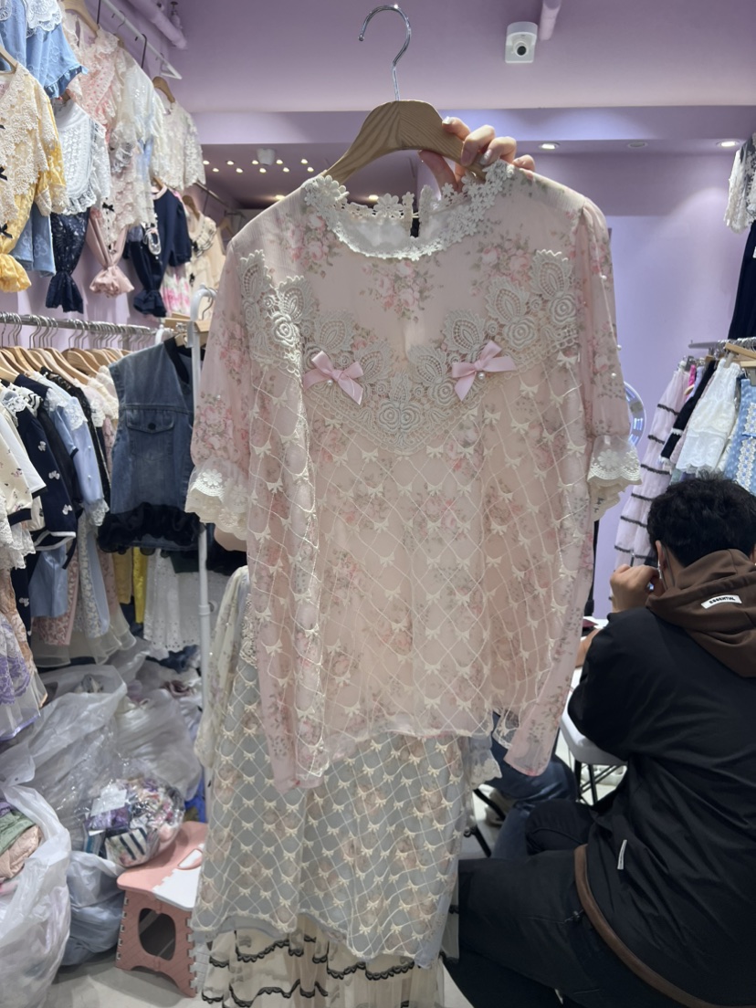 MS韓國直郵東大門實拍女裝新品休閑人氣推薦職業襯衫蕾絲衫MS襯衫/蕾絲衫圖色1