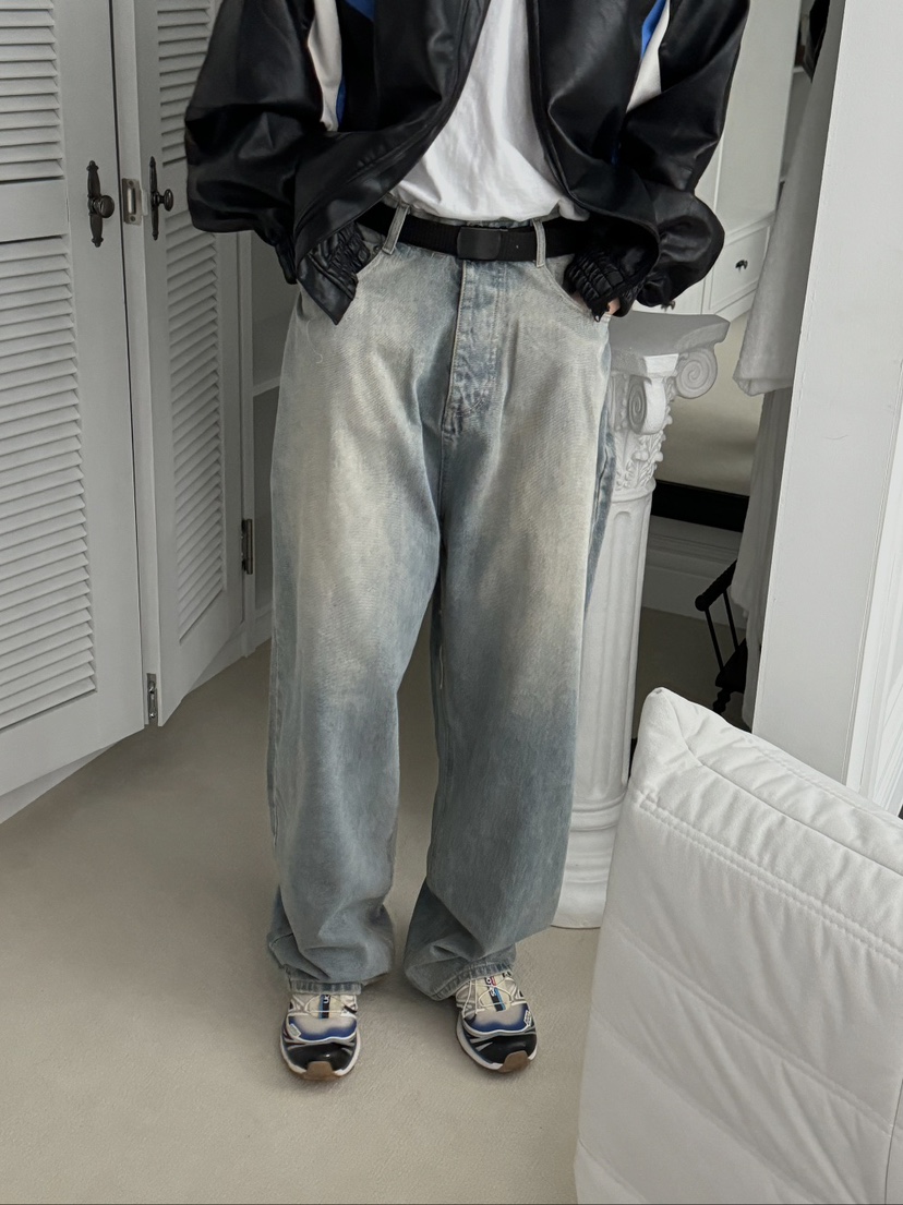 OUR ROOM韓國直郵女裝新款推薦休閑熱賣人氣職業牛仔褲闊腿褲OUR ROOM牛仔褲