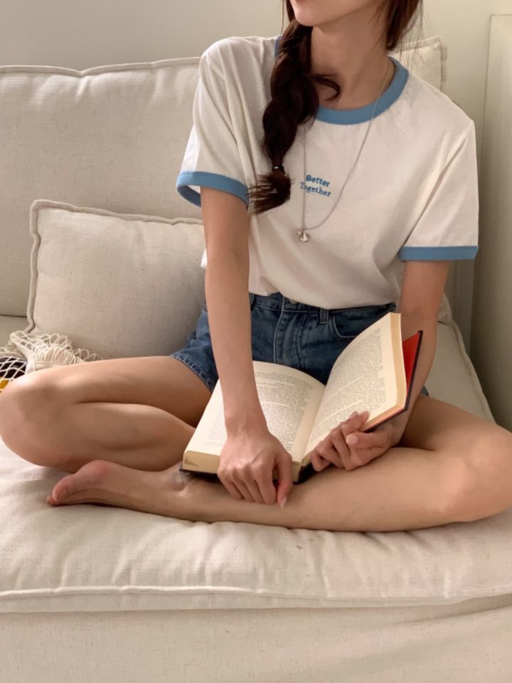 STAY HERE韓國直郵東大門代購女裝新款休閑人氣熱賣時尚T恤LOVE SOME-OTT恤