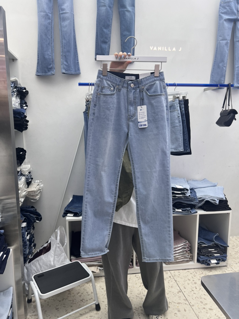 VANILLA J韓國直郵東大門實拍女裝新款休閑時尚職業牛仔褲VANILLA J牛仔褲