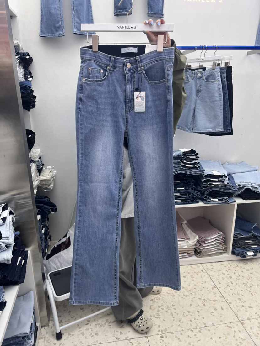 VANILLA J韓國直郵東大門代購女裝新品推薦熱賣休閑牛仔褲VANILLA J牛仔褲