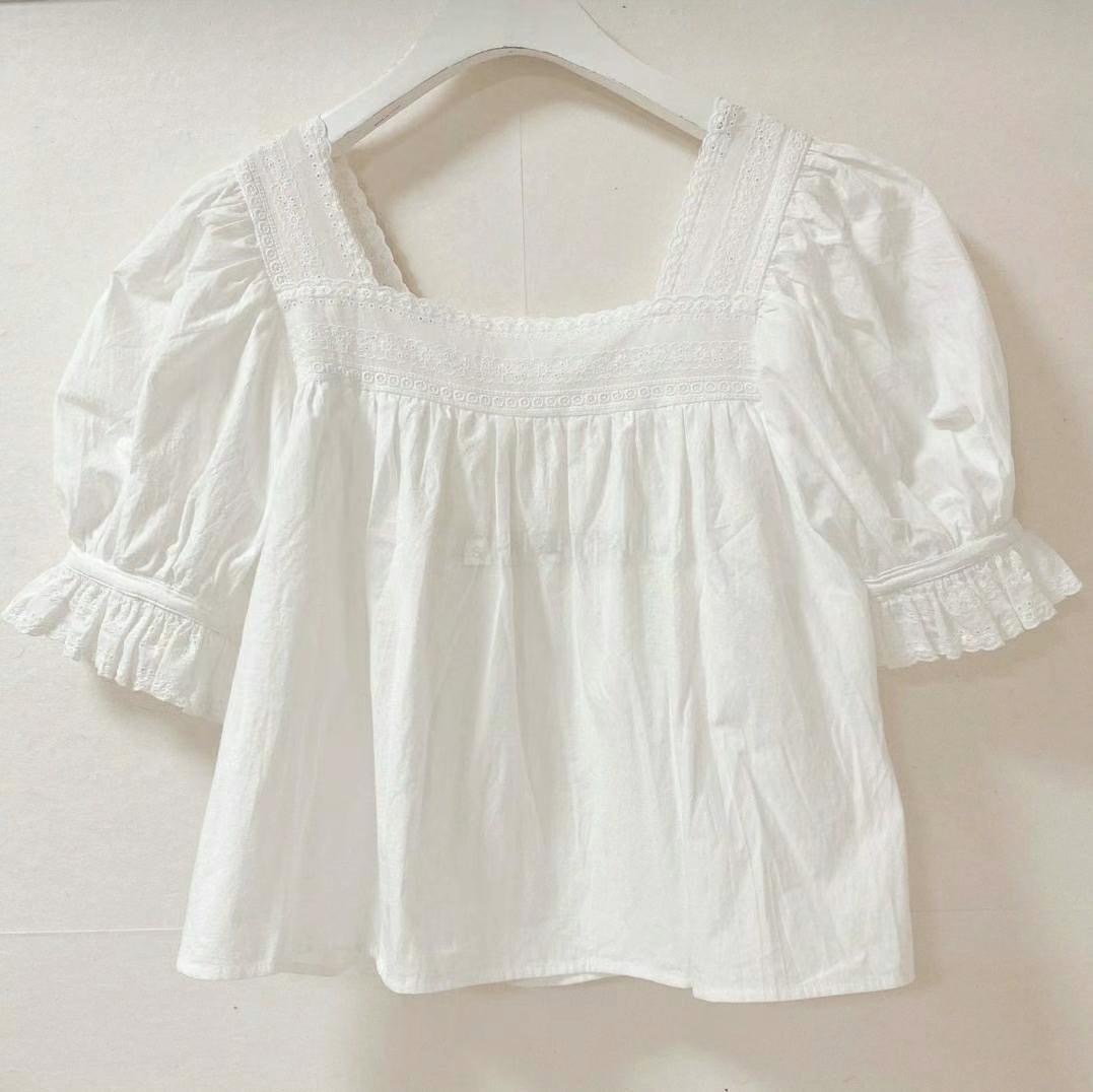 WHITE韓國直郵東大門實拍女裝新品職業休閑人氣時尚襯衫蕾絲衫WHITE襯衫/蕾絲衫