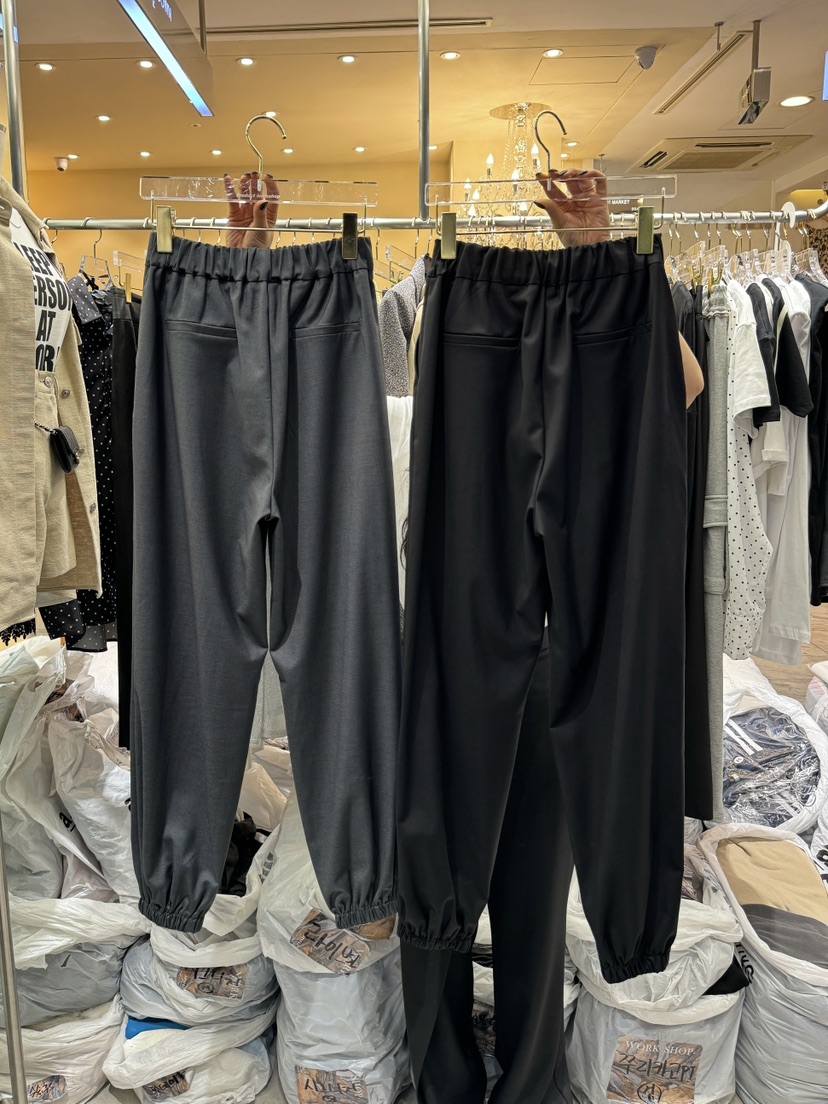 Workshop韓國直郵女裝新品真品休閑職業推薦熱賣24春夏休閑褲Work_shop休閑褲
