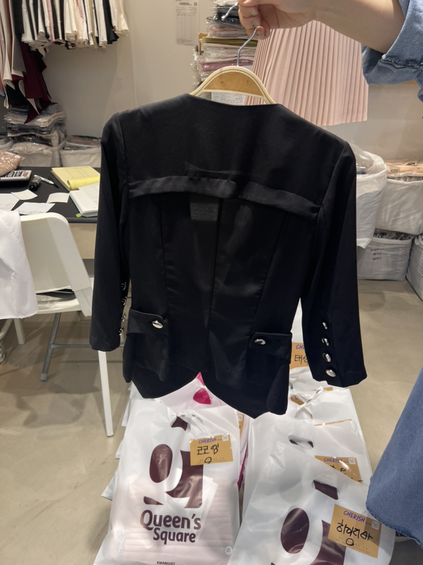 Cherish韓國直郵東大門代購女裝新品24春夏職業真品夾克腰帶CHERISH-Q夾克