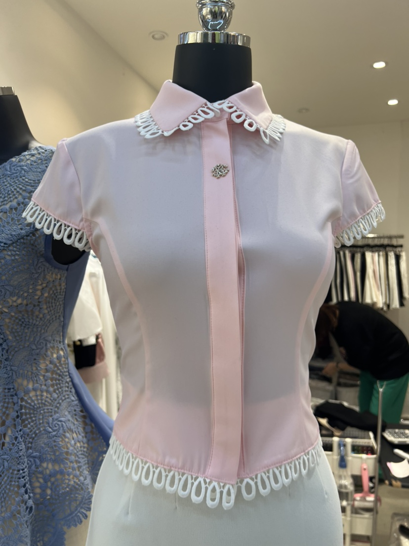 Cherish韓國直郵東大門代購女裝新品熱賣推薦休閑襯衫蕾絲衫CHERISH-Q襯衫/蕾絲衫圖色2