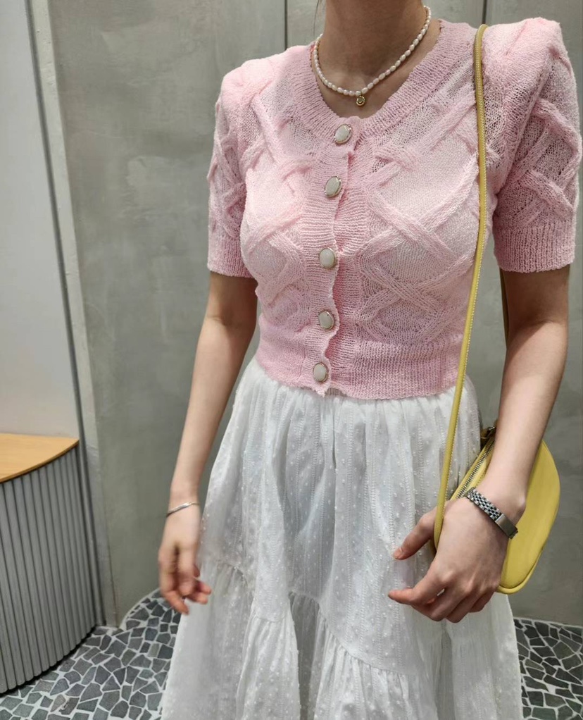 LIVE/LULULALLA直郵韓國代購女裝新品24春夏真品職業針織衫LIVE/LULULALLA針織衫