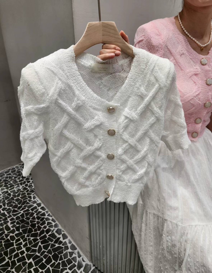 LIVE/LULULALLA直郵韓國代購女裝新品24春夏真品職業針織衫LIVE/LULULALLA針織衫