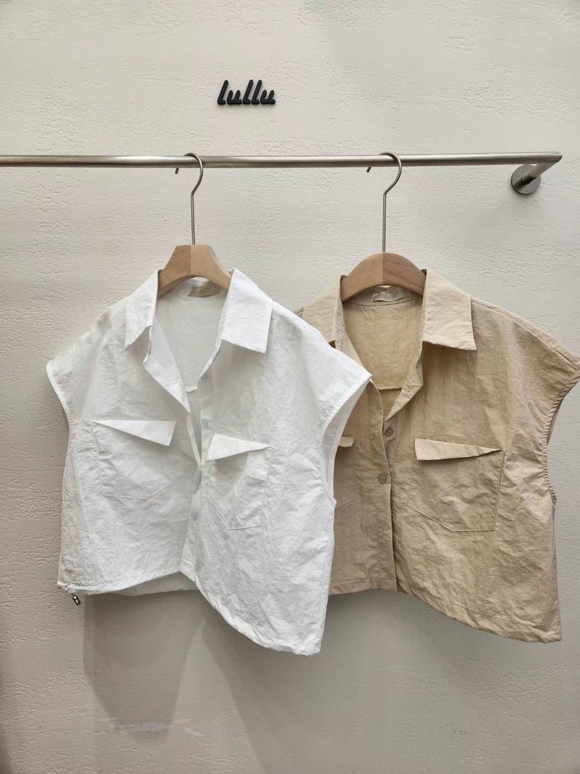 LULULALLA直郵韓國代購女裝新品人氣時尚推薦襯衫蕾絲衫口袋LULULALLA襯衫/蕾絲衫