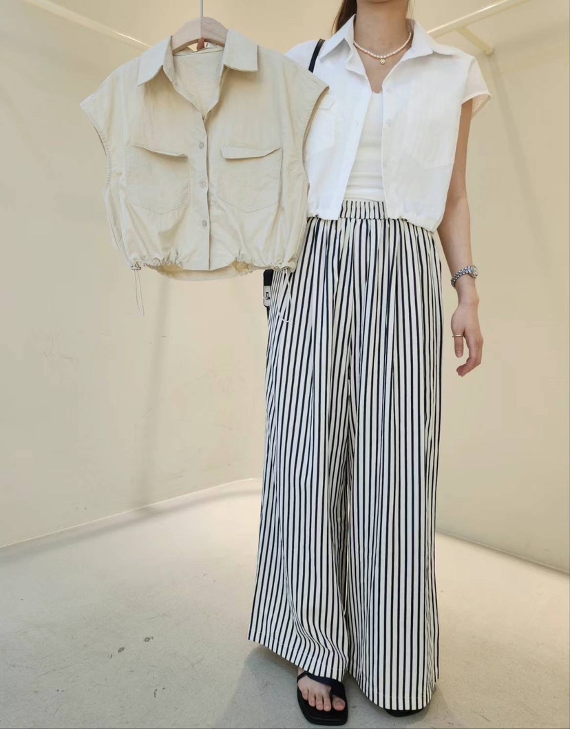 LULULALLA直郵韓國代購女裝新品人氣時尚推薦襯衫蕾絲衫口袋LULULALLA襯衫/蕾絲衫