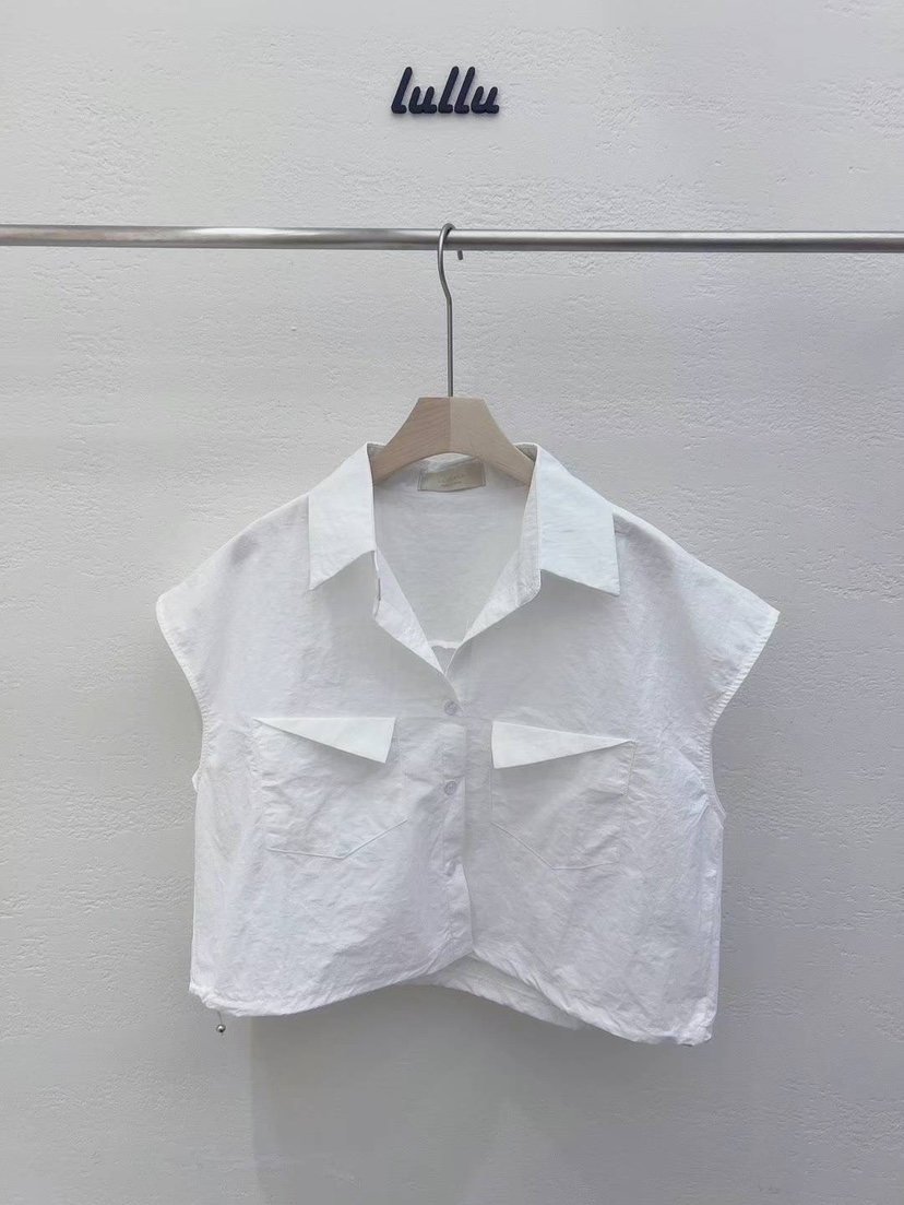 LULULALLA直郵韓國代購女裝新品人氣時尚推薦襯衫蕾絲衫口袋LULULALLA襯衫/蕾絲衫圖色1