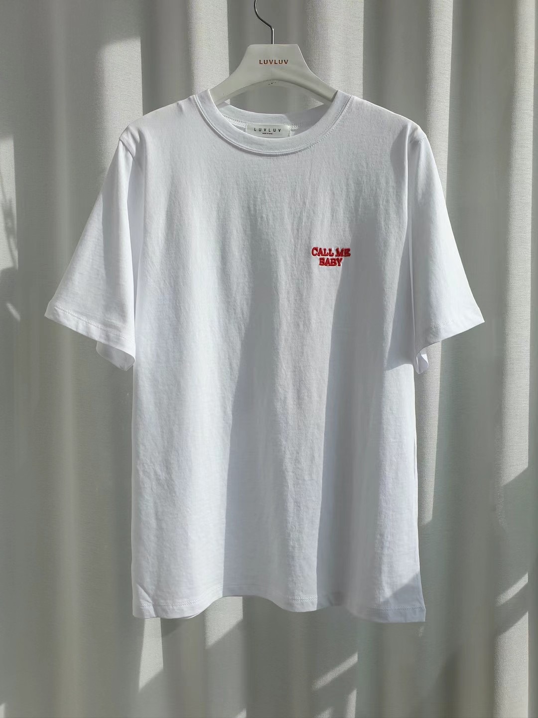 LUVLUV-럽럽-OT直郵韓國代購女裝新品24春夏真品T恤刺繡LUVLUVT恤圖色3