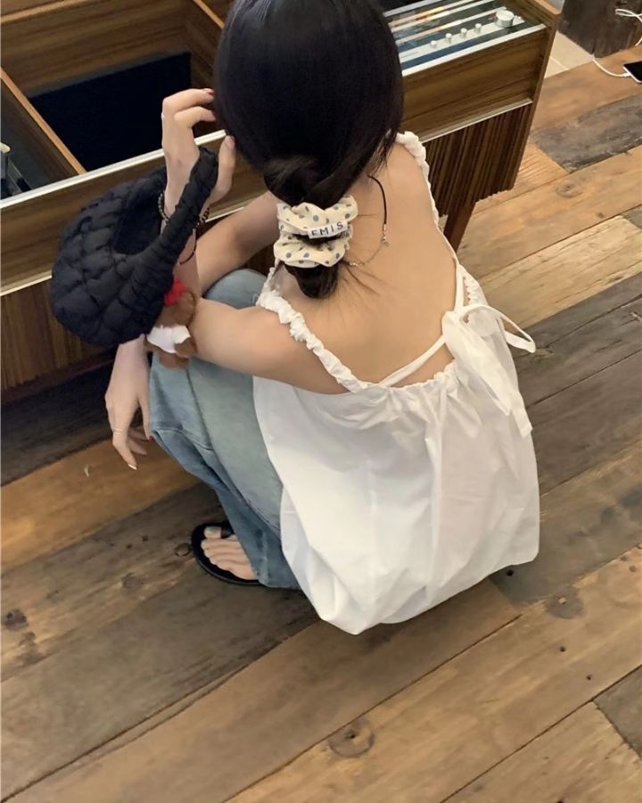 STAY HERE韓國直郵女裝新品熱賣休閑時尚推薦真品吊帶背心LOVE SOME-OT吊帶/背心