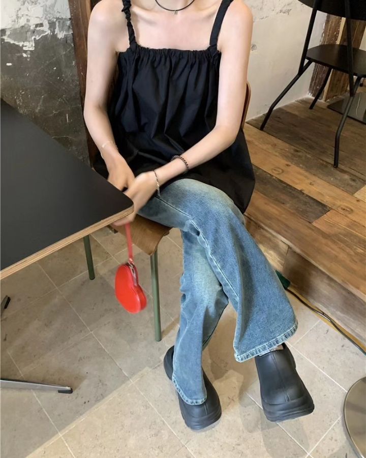 STAY HERE韓國直郵女裝新品熱賣休閑時尚推薦真品吊帶背心LOVE SOME-OT吊帶/背心