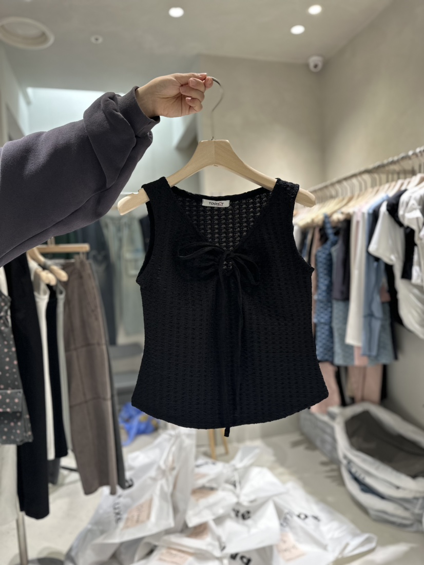 TOO HOT韓國直郵東大門代購女裝新品職業休閑24春夏吊帶背心TOO HOT吊帶/背心圖色2