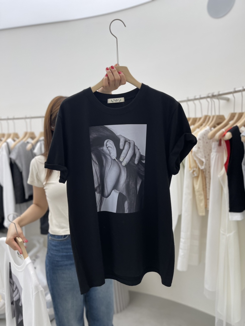 TWELVE韓國直郵東大門代購女裝新品24春夏職業休閑時尚T恤TWELVET恤圖色2
