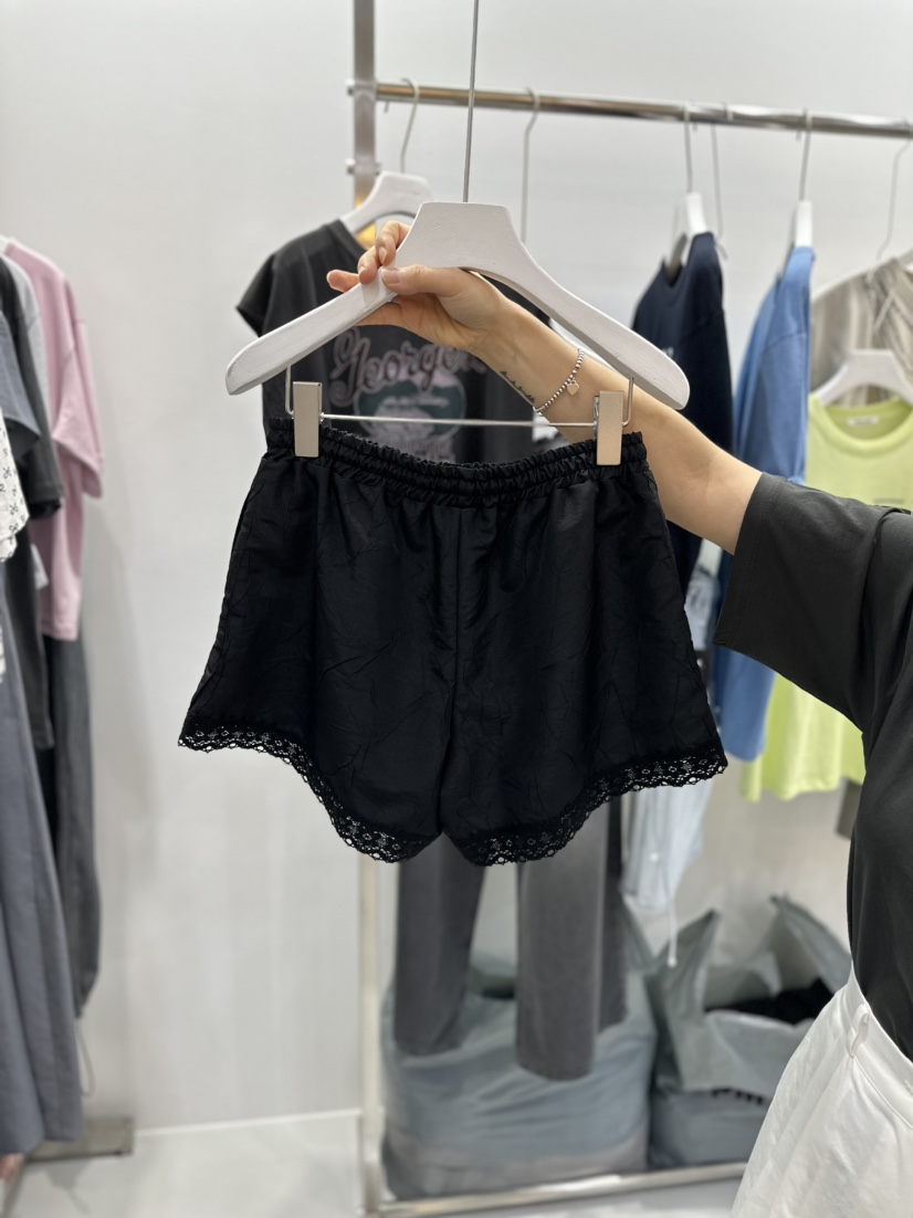 VISUAL SPACE韓國直郵女裝新品熱賣24春夏人氣時尚短褲蕾絲VISUAL SPACE短褲