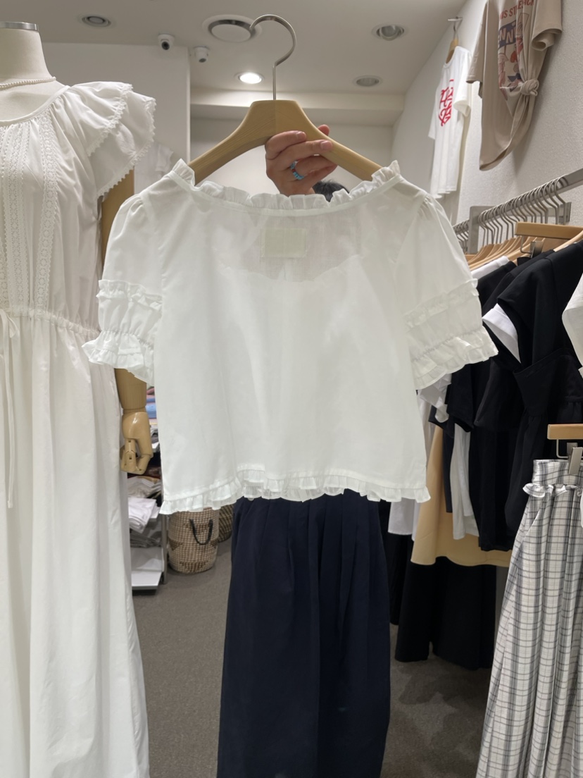 VILLABUTTON直郵韓國代購女裝新品人氣職業24春夏襯衫蕾絲衫VILLABUTTON襯衫/蕾絲衫
