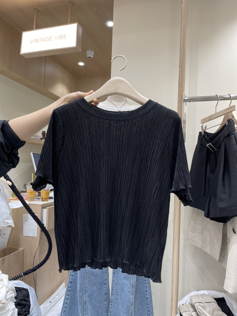 VINTAGE VIBE韓國直郵女裝新款人氣休閑職業真品24春夏T恤VINTAGE VIBET恤圖色5