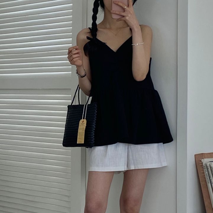 DORI韓國直郵女裝新款職業休閑時尚推薦熱賣人氣真品吊帶背心OURR吊帶/背心