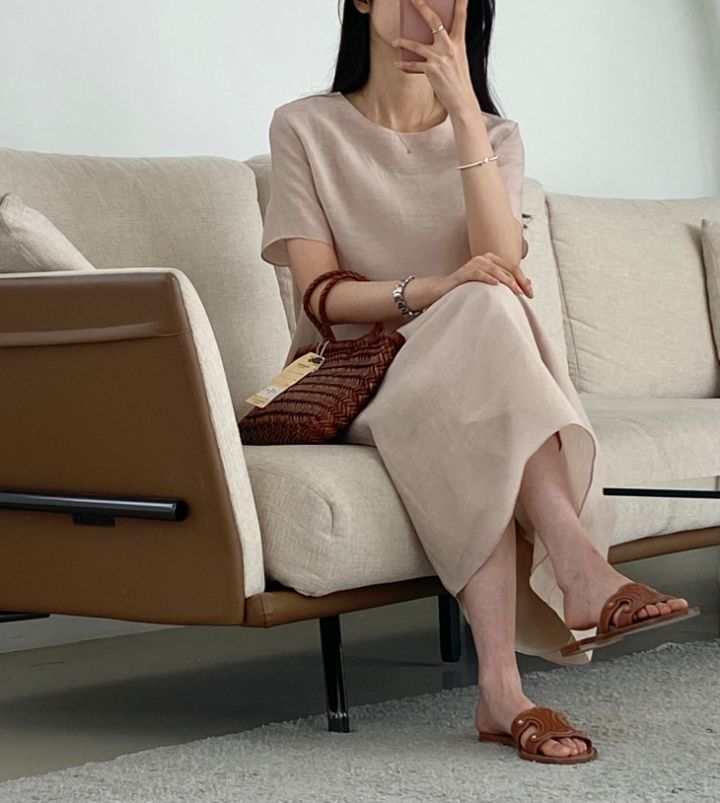 DORI韓國直郵東大門代購女裝新款時尚熱賣人氣連衣裙歐根紗OURR連衣裙