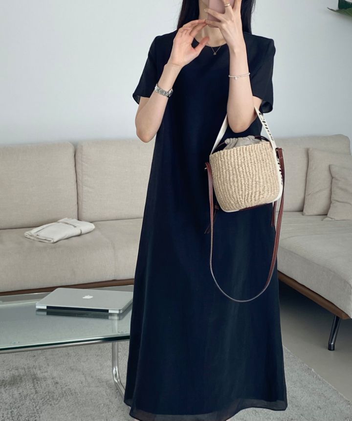 DORI韓國直郵東大門代購女裝新款時尚熱賣人氣連衣裙歐根紗OURR連衣裙