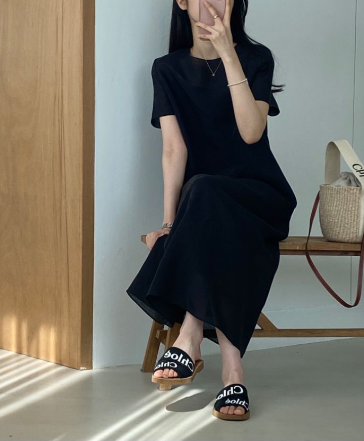 DORI韓國直郵東大門代購女裝新款時尚熱賣人氣連衣裙歐根紗OURR連衣裙