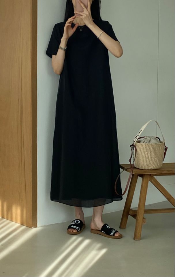 DORI韓國直郵東大門代購女裝新款時尚熱賣人氣連衣裙歐根紗OURR連衣裙