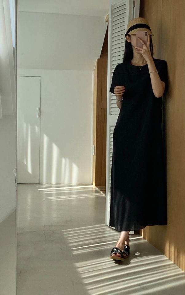 DORI韓國直郵東大門代購女裝新款時尚熱賣人氣連衣裙歐根紗OURR連衣裙