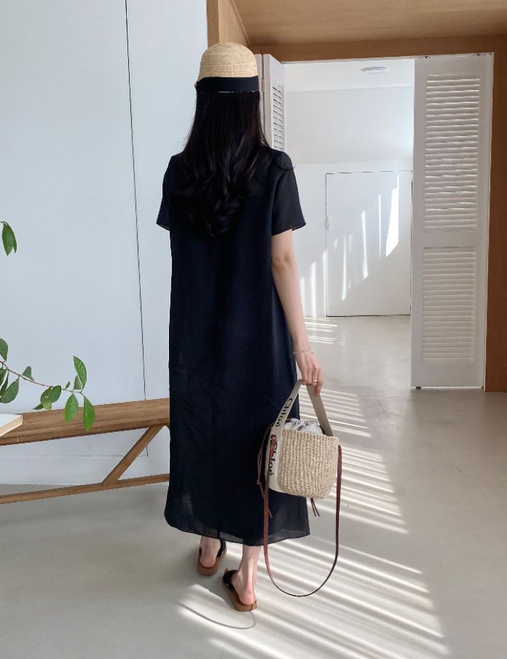 DORI韓國直郵東大門代購女裝新款時尚熱賣人氣連衣裙歐根紗OURR連衣裙