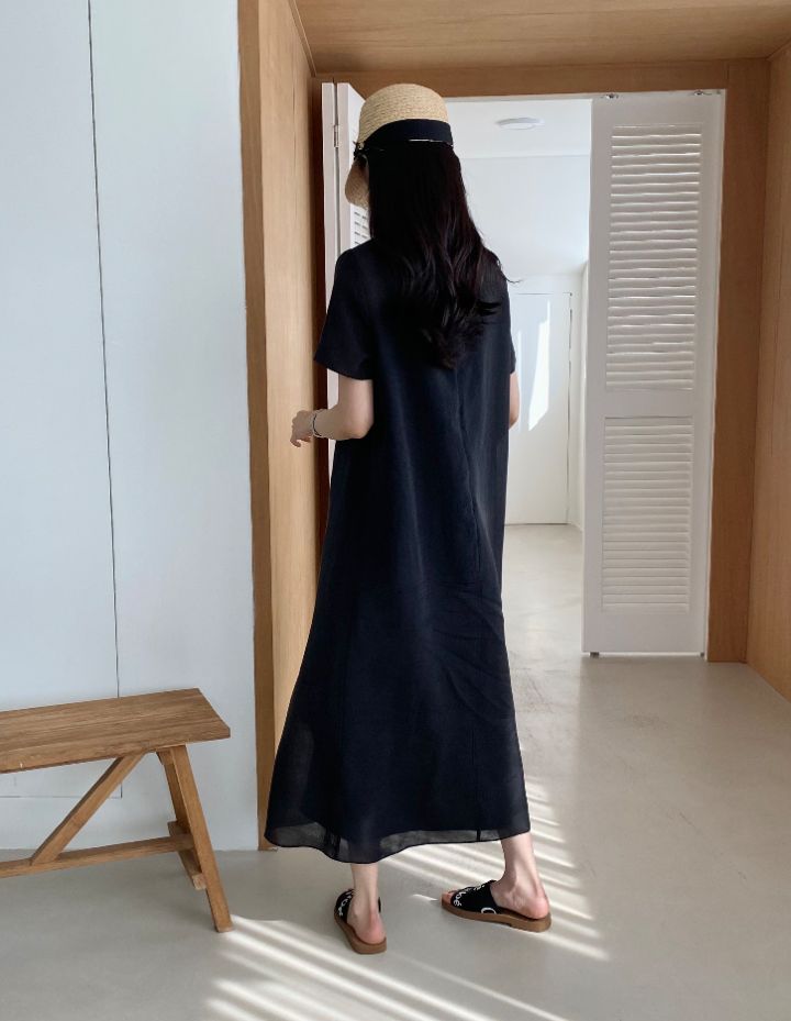 DORI韓國直郵東大門代購女裝新款時尚熱賣人氣連衣裙歐根紗OURR連衣裙