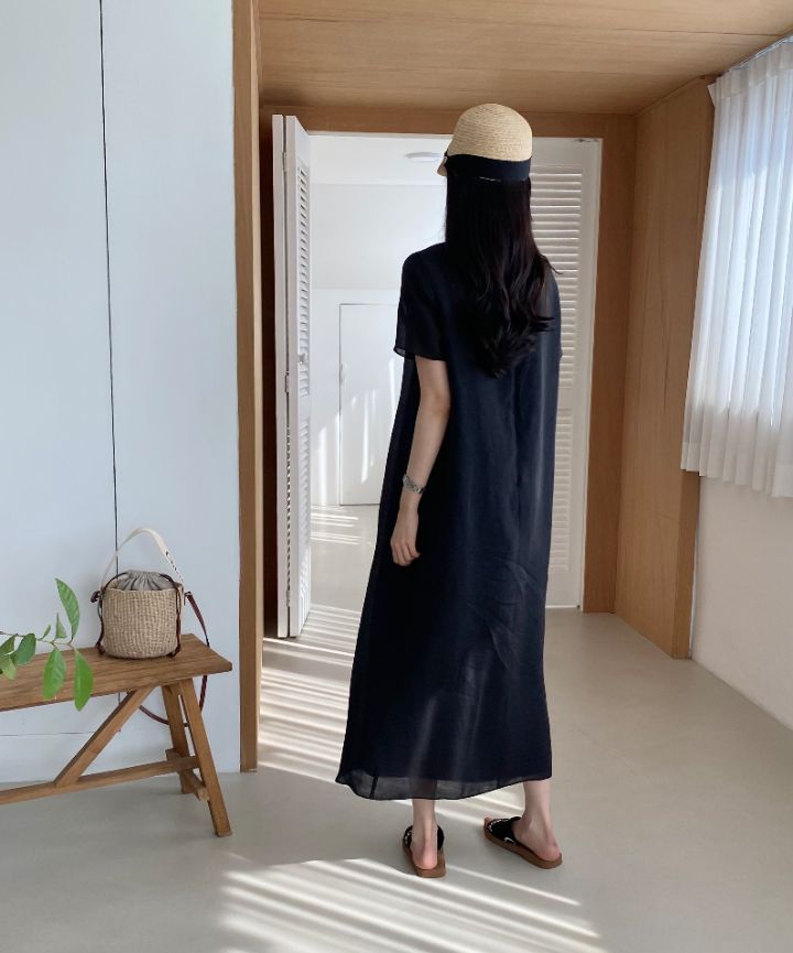 DORI韓國直郵東大門代購女裝新款時尚熱賣人氣連衣裙歐根紗OURR連衣裙