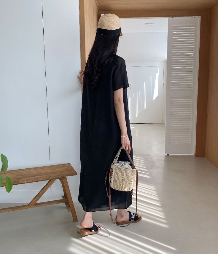 DORI韓國直郵東大門代購女裝新款時尚熱賣人氣連衣裙歐根紗OURR連衣裙