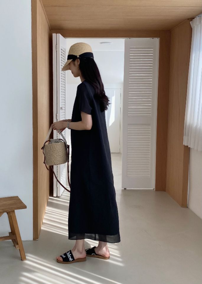 DORI韓國直郵東大門代購女裝新款時尚熱賣人氣連衣裙歐根紗OURR連衣裙