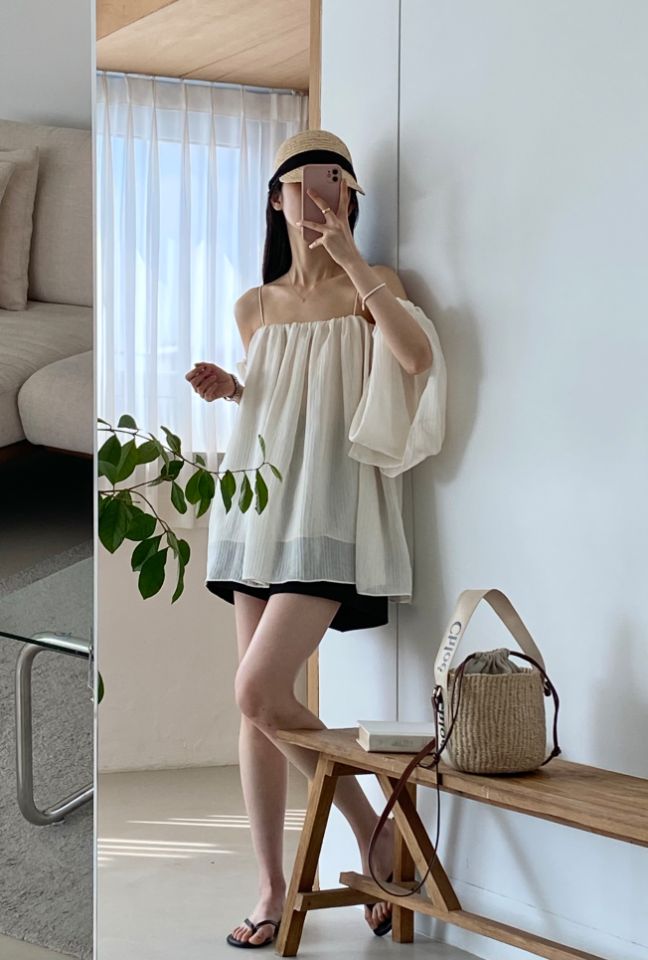 DORI韓國直郵東大門代購女裝新款24春夏人氣真品襯衫蕾絲衫OURR襯衫/蕾絲衫