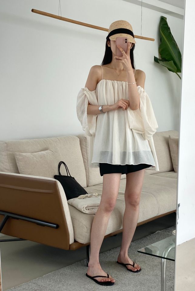 DORI韓國直郵東大門代購女裝新款24春夏人氣真品襯衫蕾絲衫OURR襯衫/蕾絲衫