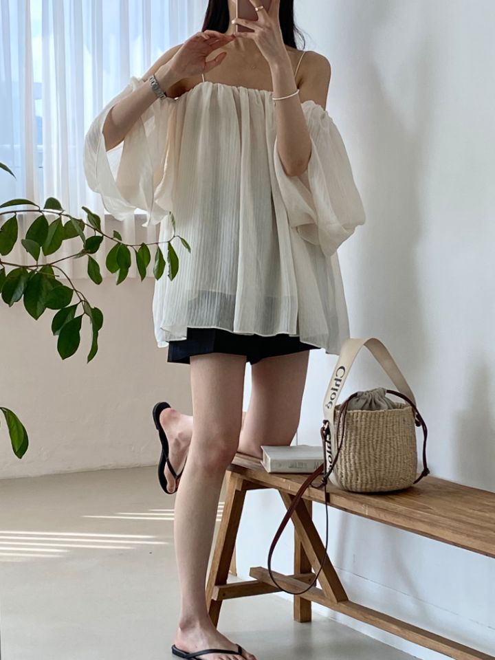 DORI韓國直郵東大門代購女裝新款24春夏人氣真品襯衫蕾絲衫OURR襯衫/蕾絲衫