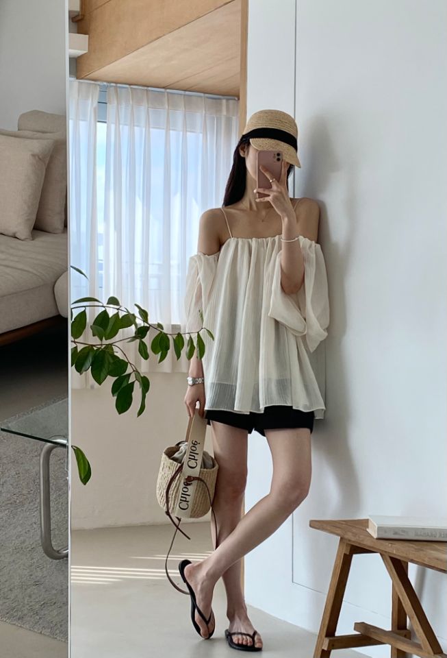 DORI韓國直郵東大門代購女裝新款24春夏人氣真品襯衫蕾絲衫OURR襯衫/蕾絲衫