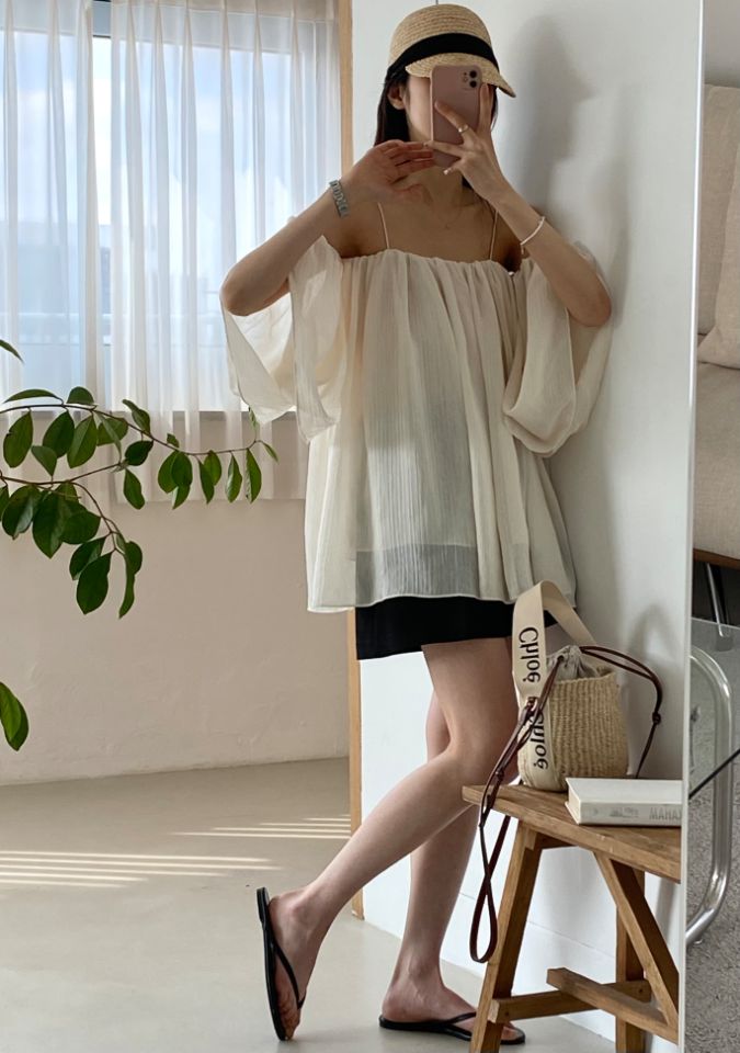 DORI韓國直郵東大門代購女裝新款24春夏人氣真品襯衫蕾絲衫OURR襯衫/蕾絲衫