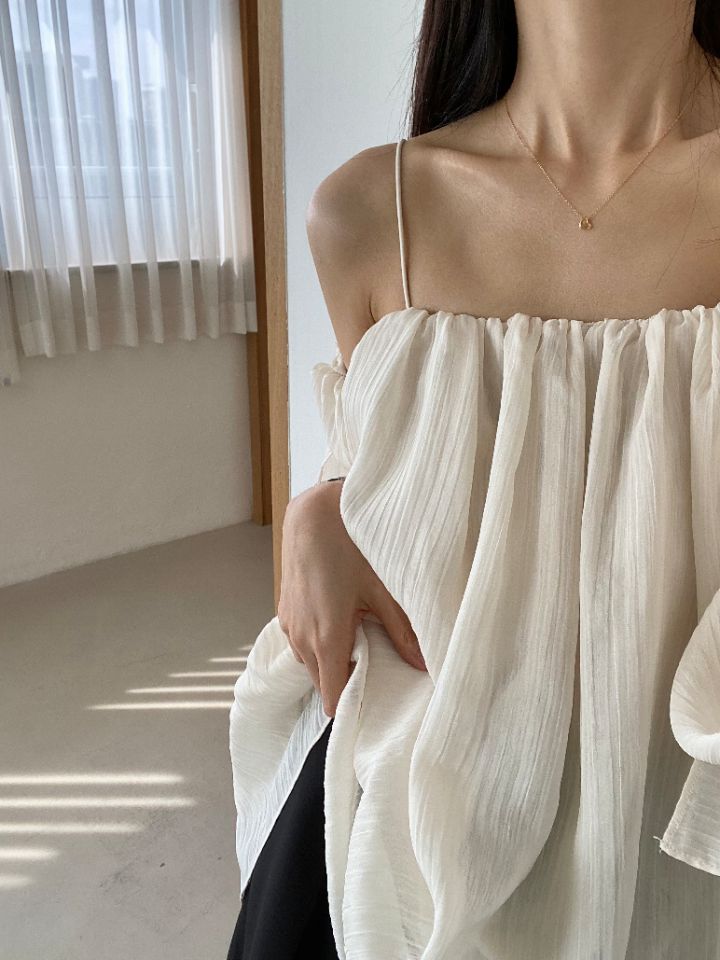 DORI韓國直郵東大門代購女裝新款24春夏人氣真品襯衫蕾絲衫OURR襯衫/蕾絲衫