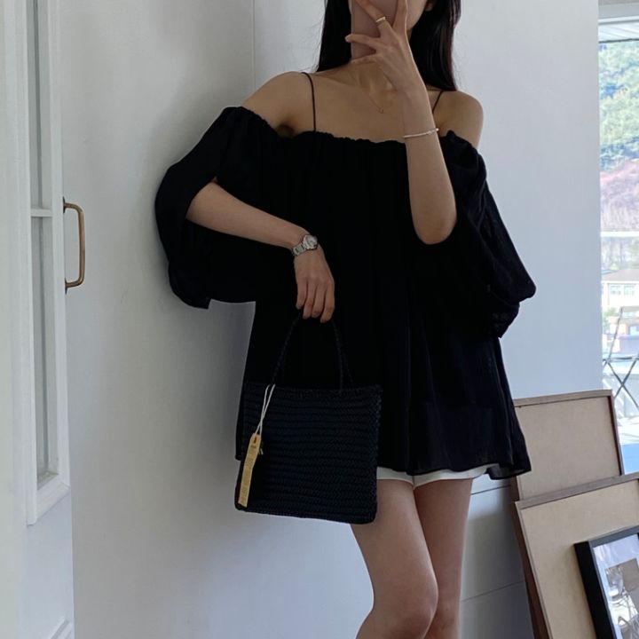DORI韓國直郵東大門代購女裝新款24春夏人氣真品襯衫蕾絲衫OURR襯衫/蕾絲衫
