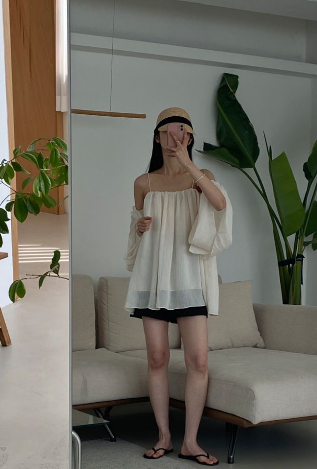 DORI韓國直郵東大門代購女裝新款24春夏人氣真品襯衫蕾絲衫OURR襯衫/蕾絲衫