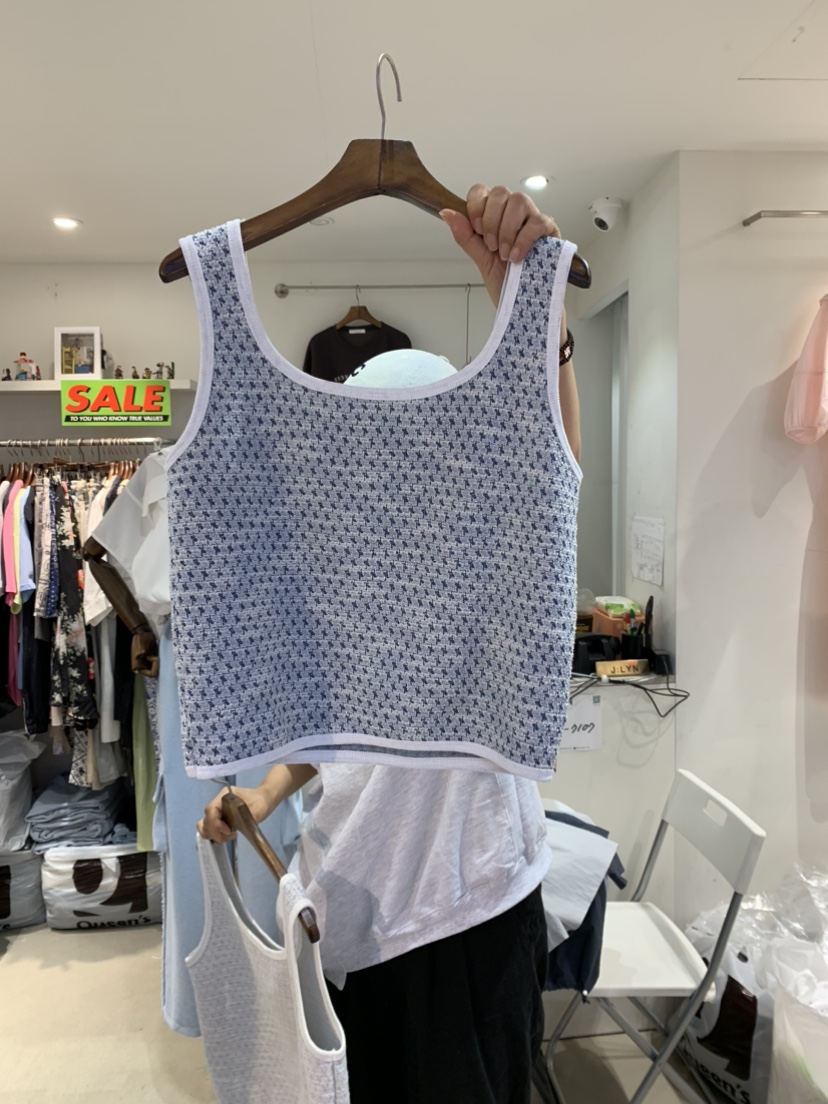 J:LYN韓國直郵東大門代購女裝新款推薦熱賣24春夏吊帶背心花呢J:LYN吊帶/背心圖色2
